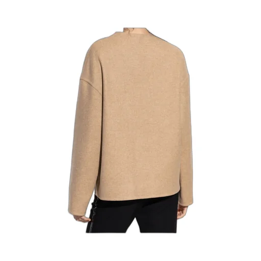 Crewneck Button-Up Jacket