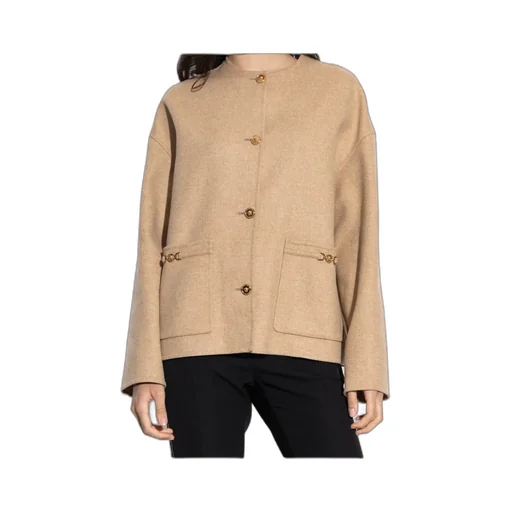 Crewneck Button-Up Jacket