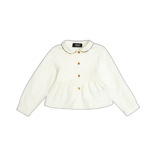 Long Sleeved Collar Ruffled Shirt