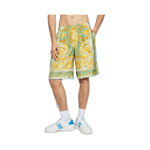 Barocco-Printed Elasticated Waistband Shorts