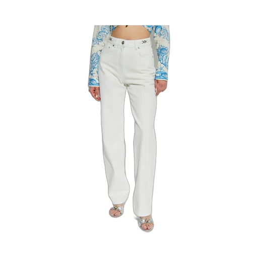 Logo-Patch Straight Leg Jeans