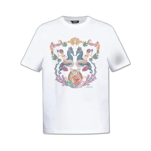 Pattern-Printed Crewneck T-Shirt
