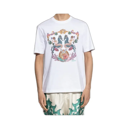 Pattern-Printed Crewneck T-Shirt