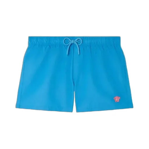 Medusa-Embroidered Swim Shorts