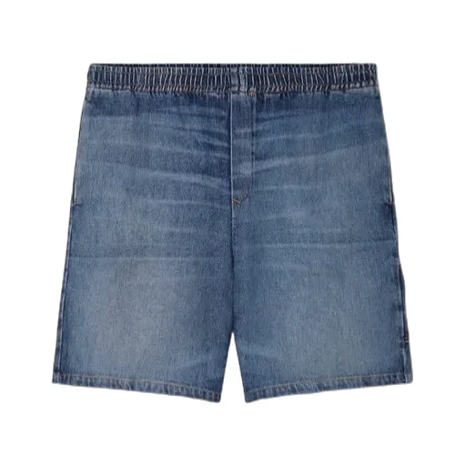 Elastic Waist Denim Shorts