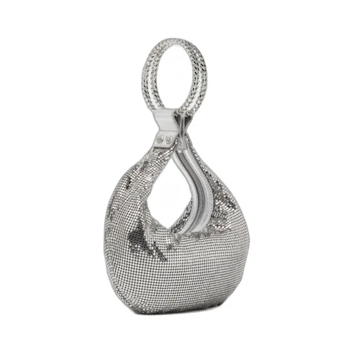 Chain-Linked Mesh Clutch Bag