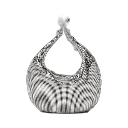 Chain-Linked Mesh Clutch Bag