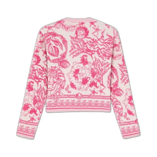 Barocco Pattern Button-Up Cardigan