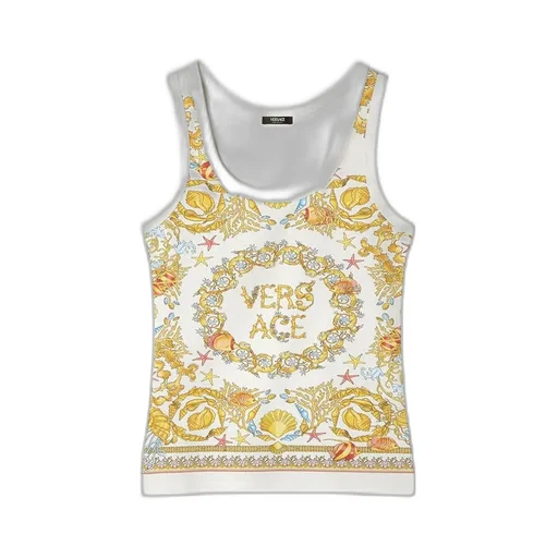 Pattern-Printed Sleeveless Top