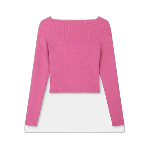 Safety Pin Fastened Cardigan