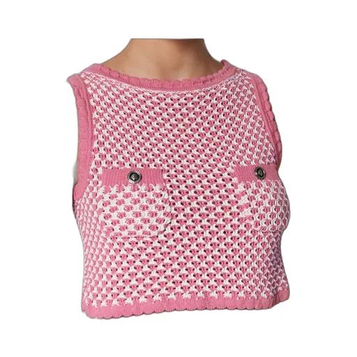 Pocket Knitted Cropped Top