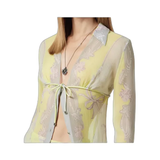 Medusa Cameo Printed Long-Sleeved Dress