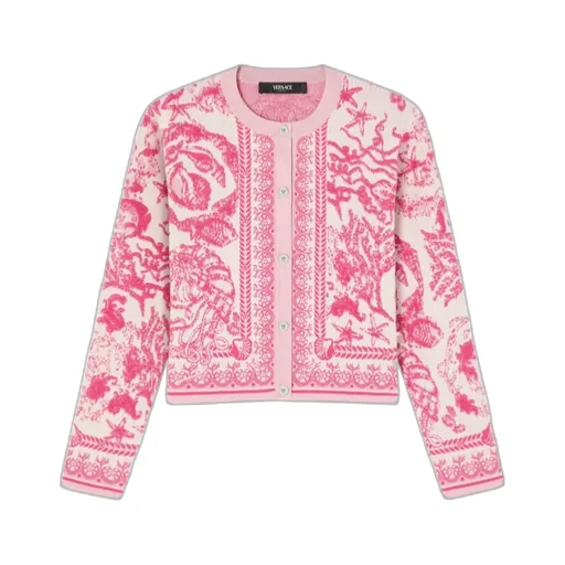 Barocco Pattern Button-Up Cardigan