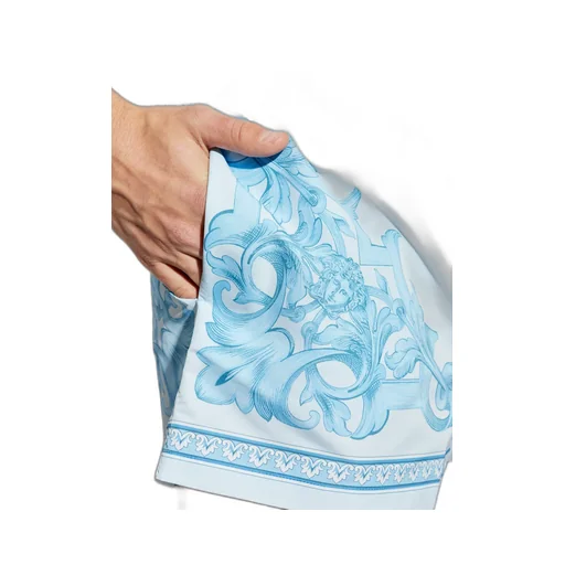 Ornamental-Print Swim Shorts