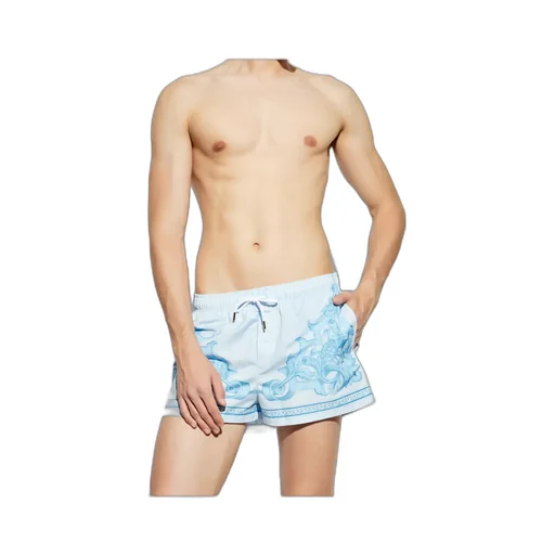 Ornamental-Print Swim Shorts