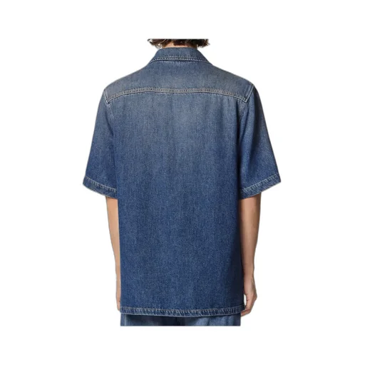 Short-Sleeved Denim Shirt