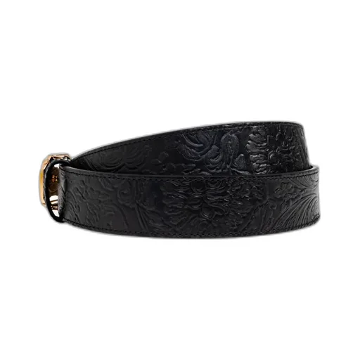 Medusa-Motif Embossed Belt
