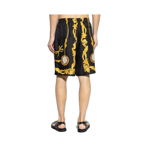 Pattern-Printed Elasticated Waistband Shorts