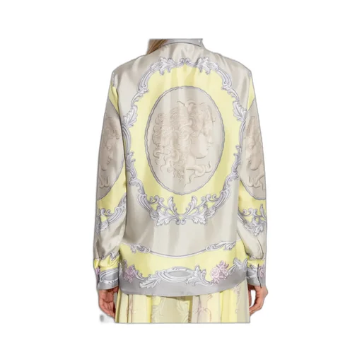 Pattern-Printed Long-Sleeved Shirt