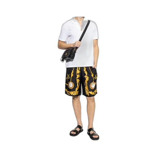 Pattern-Printed Elasticated Waistband Shorts