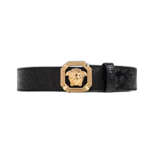 Medusa-Motif Embossed Belt