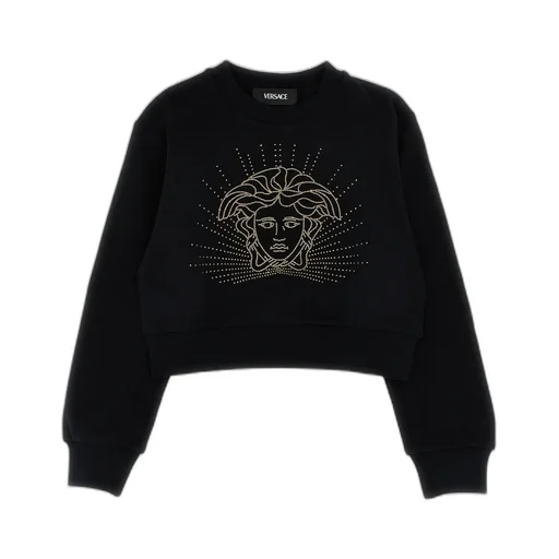 Medusa Embellished Crewneck Sweatshirt
