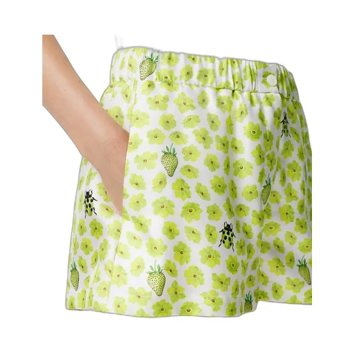 Floral-Printed Elasticated Waistband Shorts