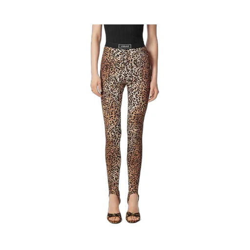 Leopard-Print Stirrup Leggings