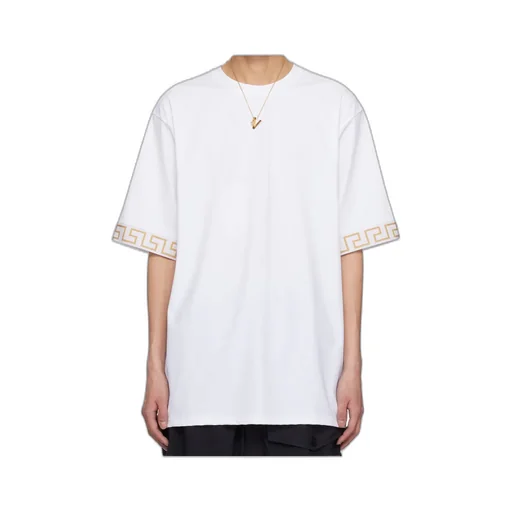 Greca-Trim Crewneck T-Shirt