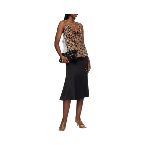 Leopard-Print Cowl-Neck Top