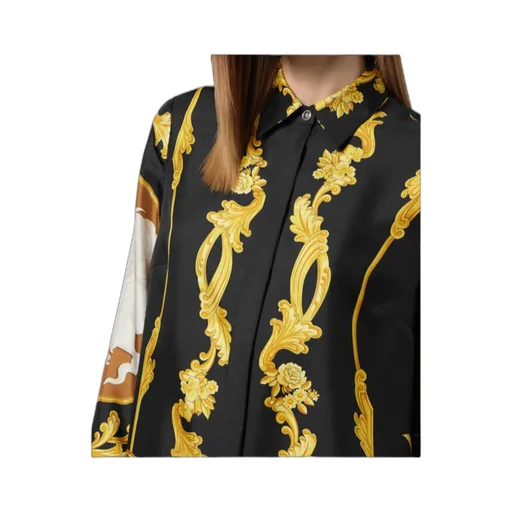 Pattern-Printed Long-Sleeved Shirt