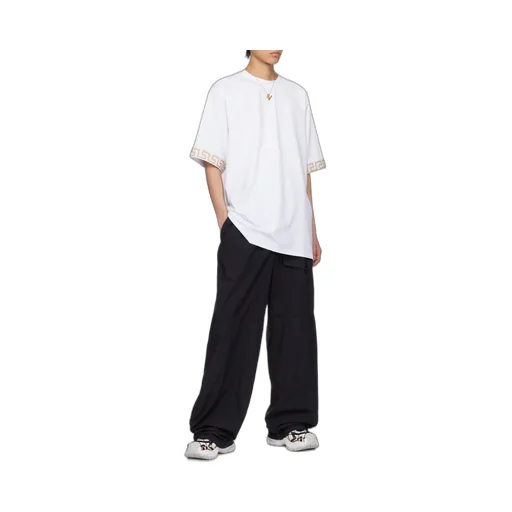 Greca-Trim Crewneck T-Shirt