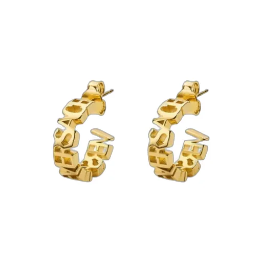 Logo Lettering Earrings