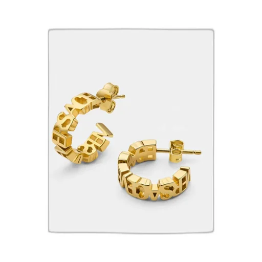 Logo Lettering Earrings