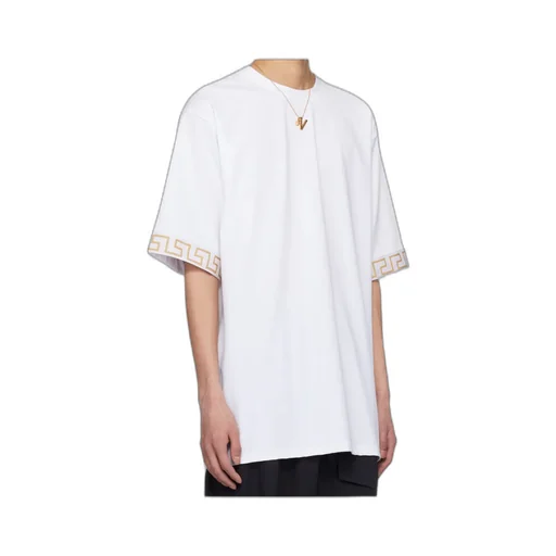 Greca-Trim Crewneck T-Shirt