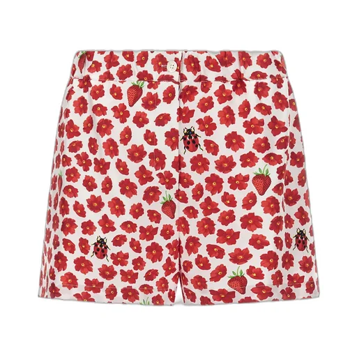 Floral-Printed Elasticated Waistband Shorts