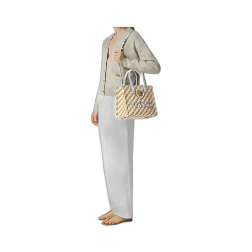 Logo-Printed Top Handle Bag