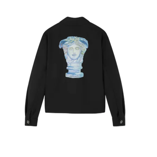 Medusa Head-Embroidered Zipped Jacket