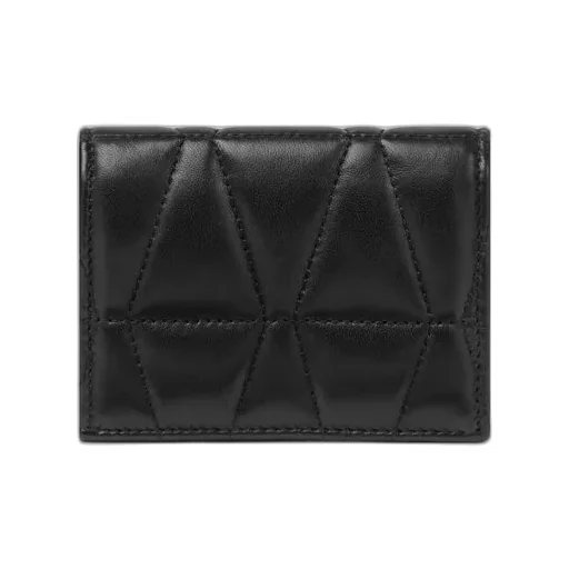 Medusa-Plaque Quilted Wallet
