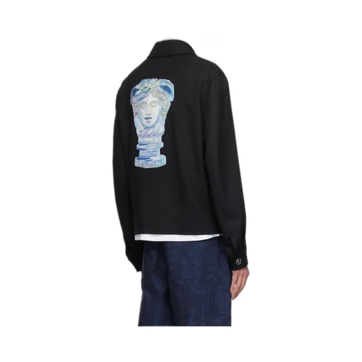 Medusa Head-Embroidered Zipped Jacket