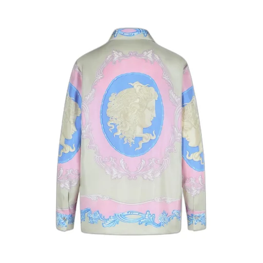 Pattern-Printed Long-Sleeved Shirt