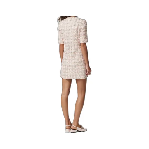 Short-Sleeved Tweed Mini Dress