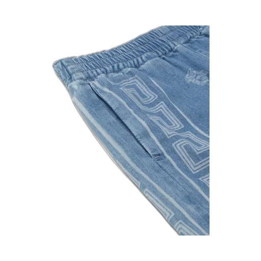 Medusa Bandana Denim Bermuda Shorts