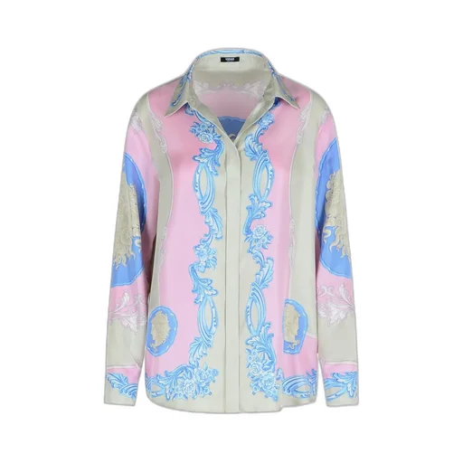 Pattern-Printed Long-Sleeved Shirt