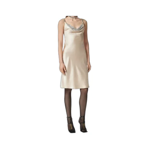 Medusa-Plaque Sleeveless Midi Dress