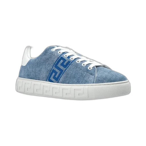 Denim Lace-Up Sneakers