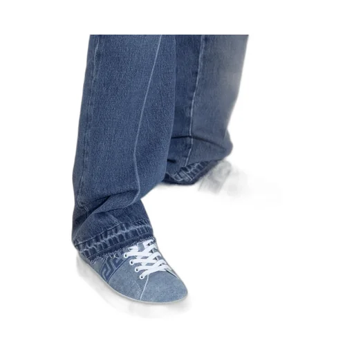 Denim Lace-Up Sneakers