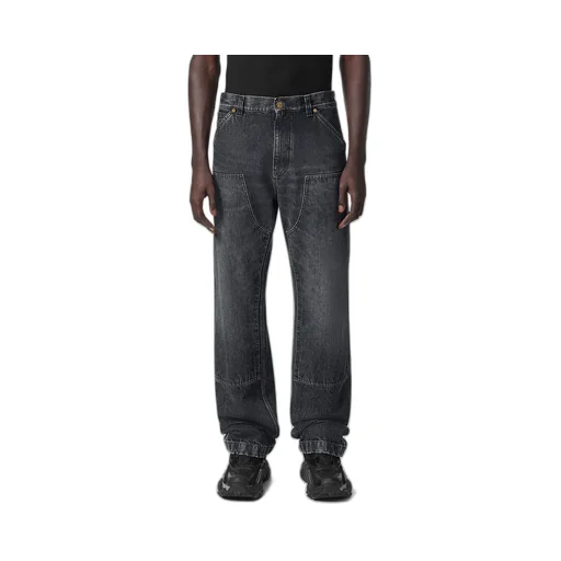 Logo-Patch Patchwork-Designed Jeans