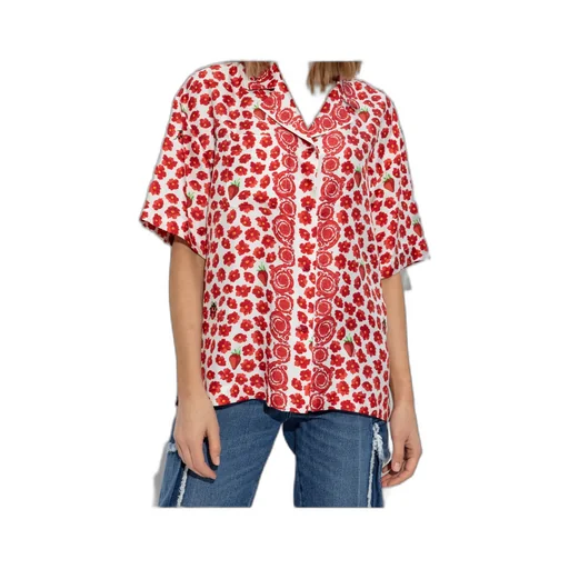 Floral-Printed Short-Sleeved Shirt