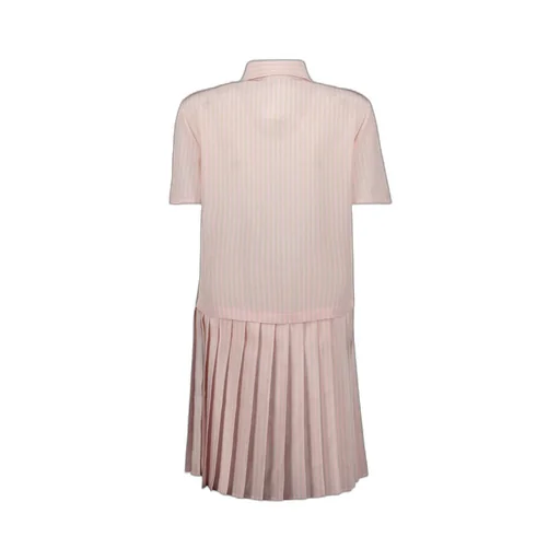Chain-Printed Pleated Dress